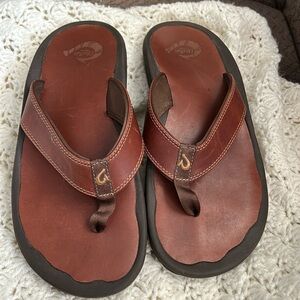 Ohana OluKai Mens Leather Sandas Size 10